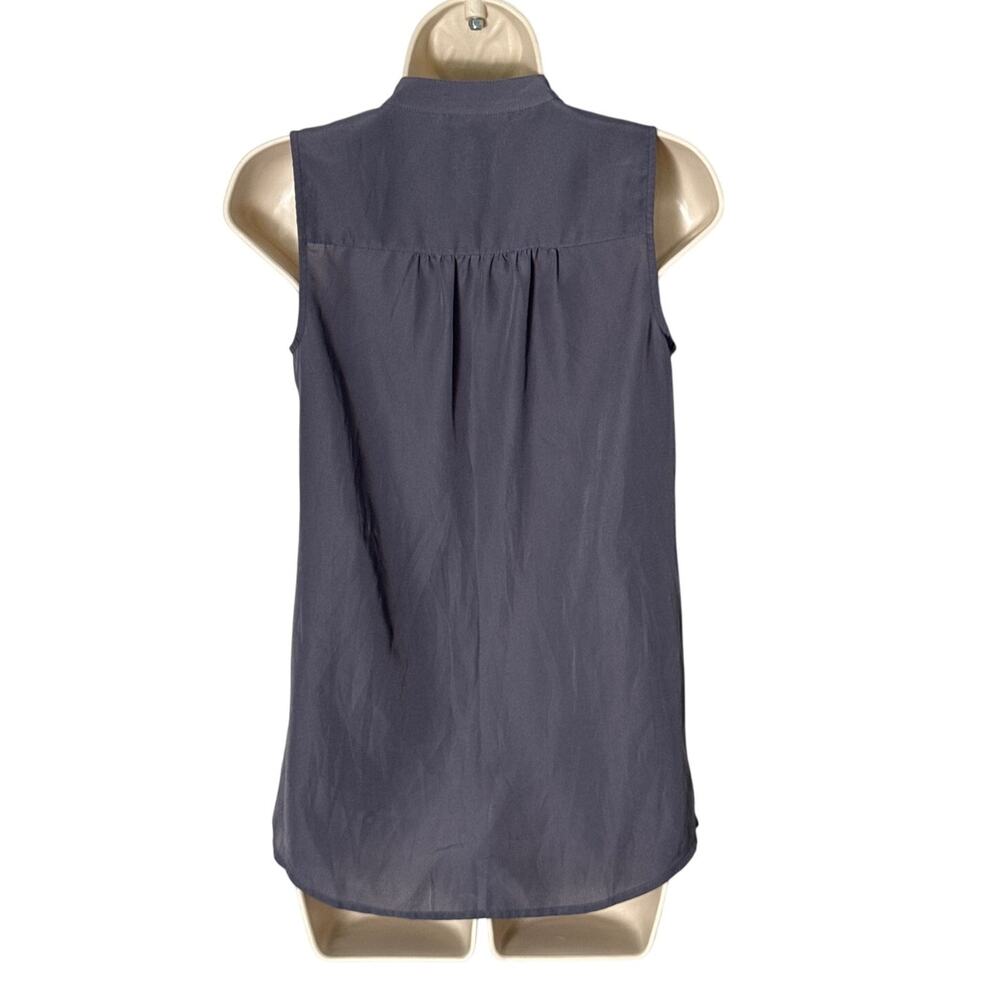J. Crew Women's Sleeveless Button Down Blouse Gray Size 0 - Picture 2 of 7